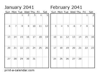 Two Horizontal Months 2041