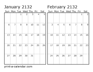 Two Horizontal Months 2132