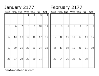 Two Horizontal Months 2177