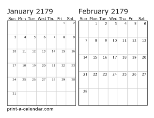 Two Horizontal Months 2179