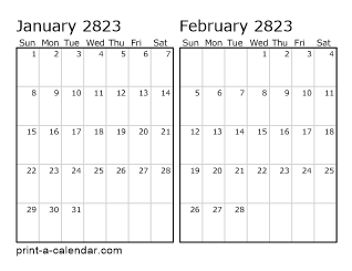 Two Horizontal Months 2823